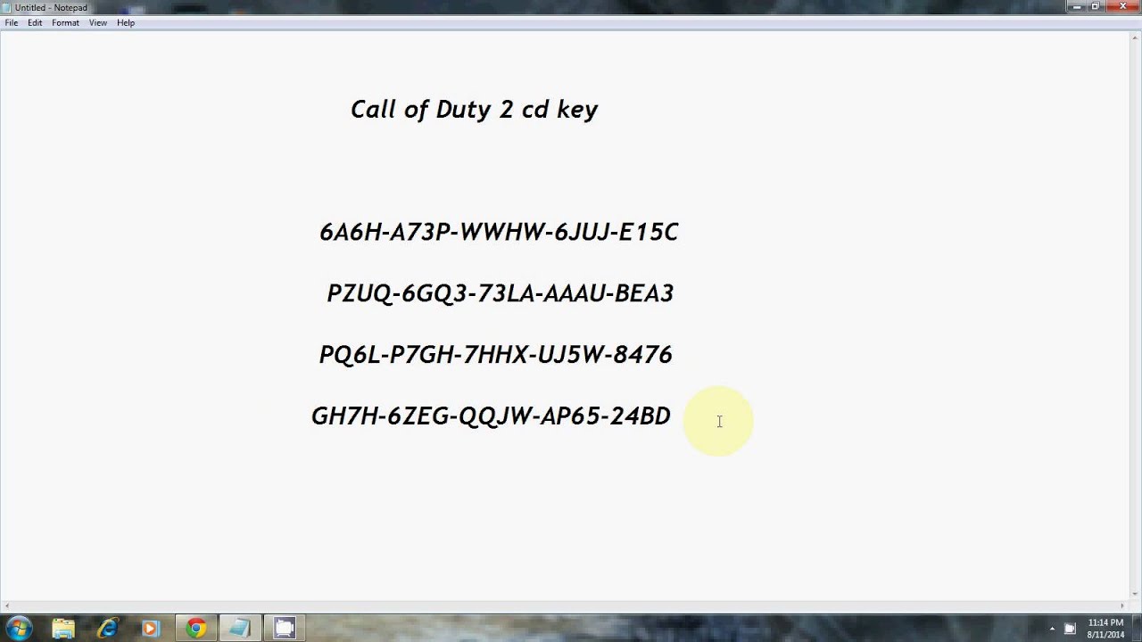 Call Of Duty 2 Multiplayer Cd Key